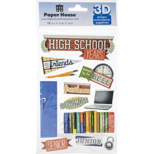 Paper House&#xAE; High School 3D Stickers